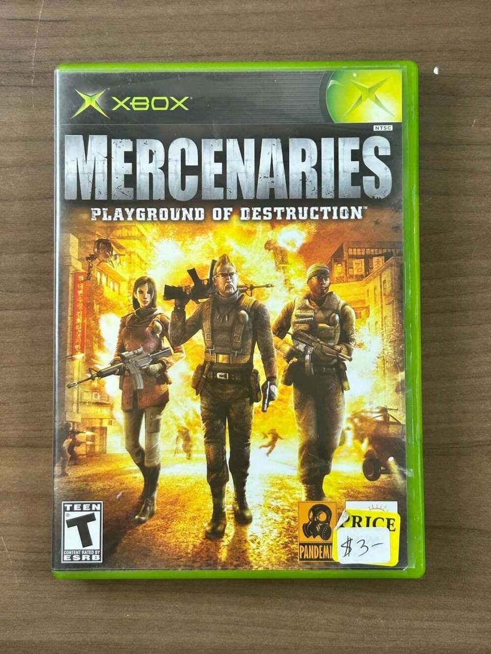 Mercenaries Playground of Destruction Xbox 2005 NTSC Disc Case & Manual